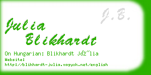 julia blikhardt business card